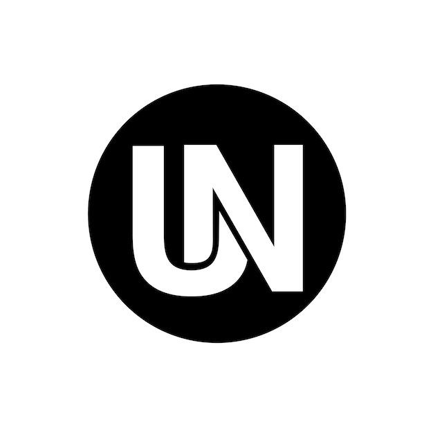 UN company name initial letters monogram UN symbol