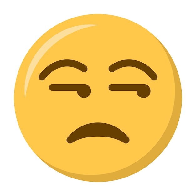 Vector unamused face emoji icon