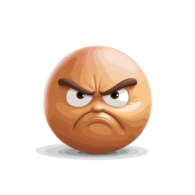 Vector unamused face emoji vector on white background