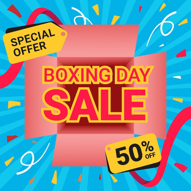 Unboxing day special sale template perfect for boost your product promotion sales