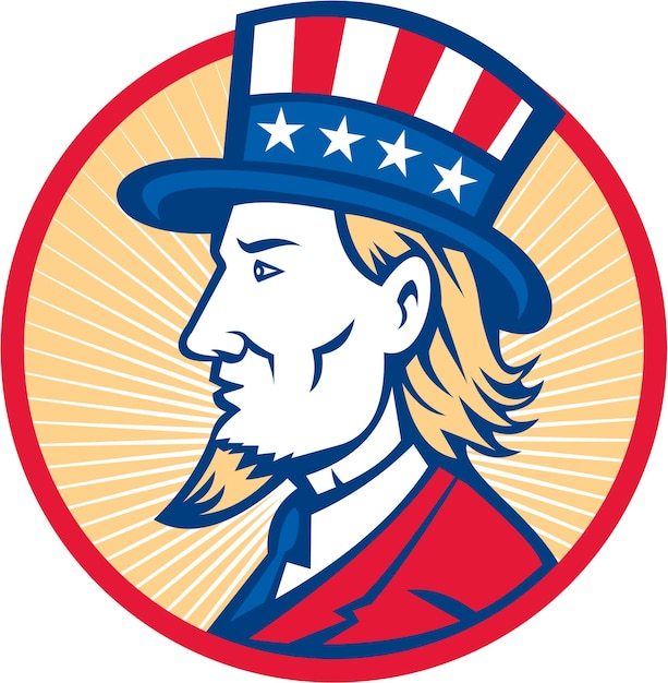 Vector uncle sam amerikaanse kant