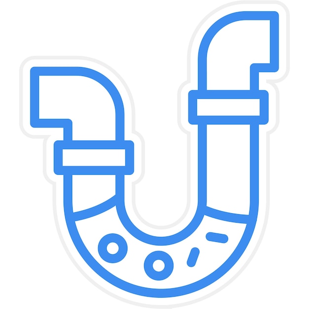 Vector unclogging icon style