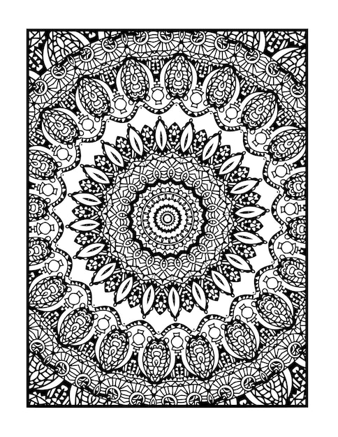 Uncolored symmetric tracery for coloring Page Can be used as adult coloring Page