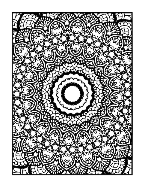 Uncolored symmetric tracery for coloring Page Can be used as adult coloring Page