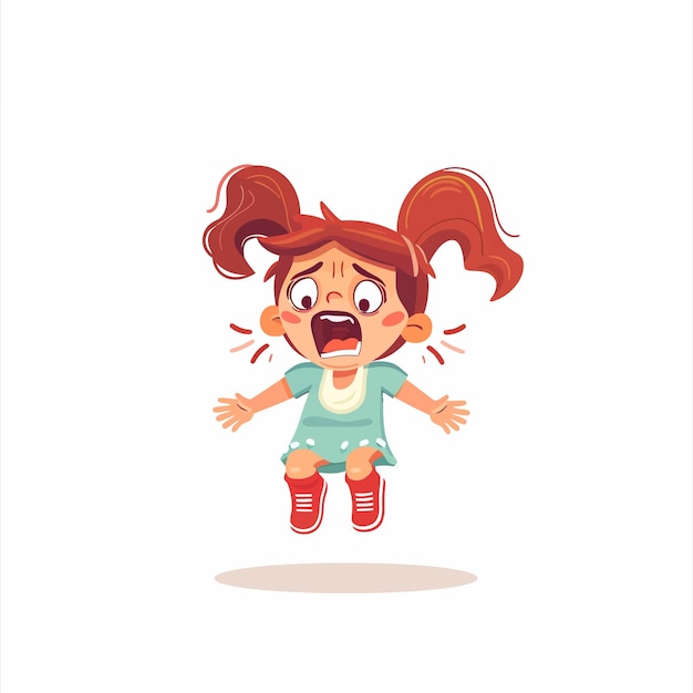 Vector uncontrollable_child_girl_character_tantrum