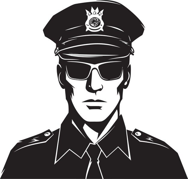 Vector undercover vigilance noir law enforcer designurban defender dynamic black cop illustration