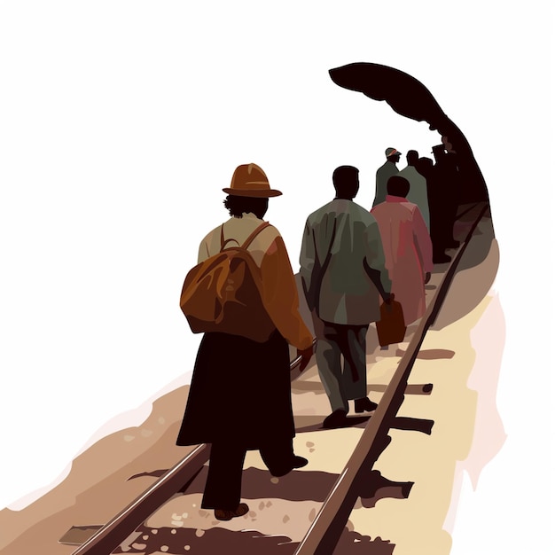 Vector underground railroad 12