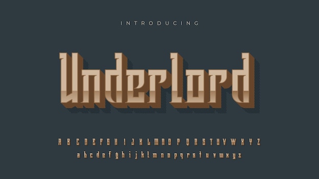 Underlord Een nieuw futuristisch lettertype