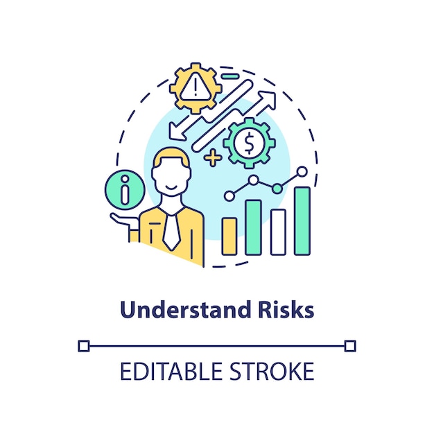 Understand risks concept icon