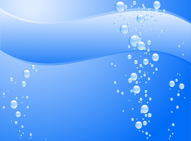 Vector underwater background with bubbles