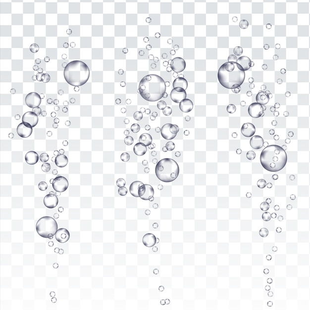 Vector underwater bubbles