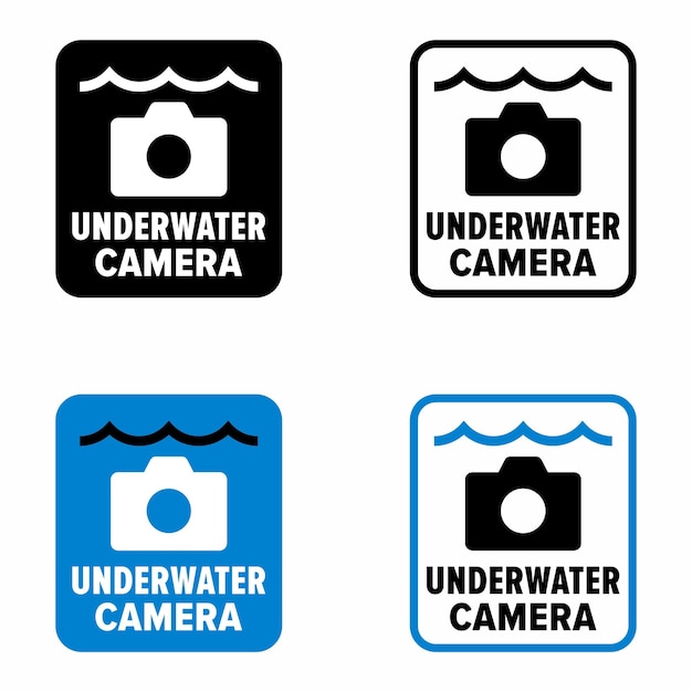 Underwater camera photography and video device information sign