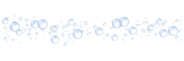 Vector underwater hissing air bubbles carbonated drink vector illustration