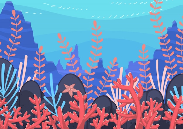 Vector underwater nature background