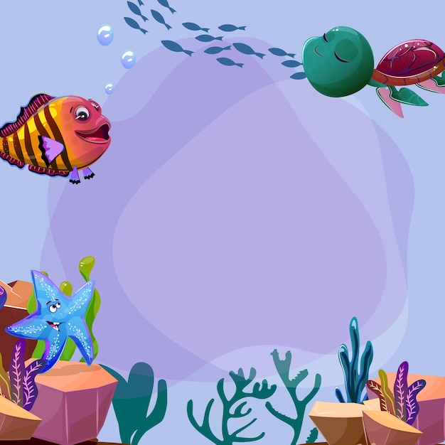 underwater scene with marine life and seagrassxa