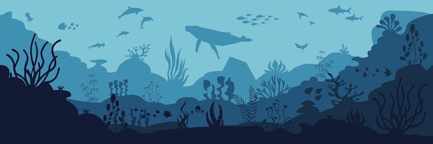 Underwater scenery vector 9