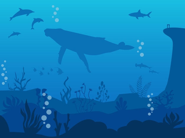 Underwater scenery vector8