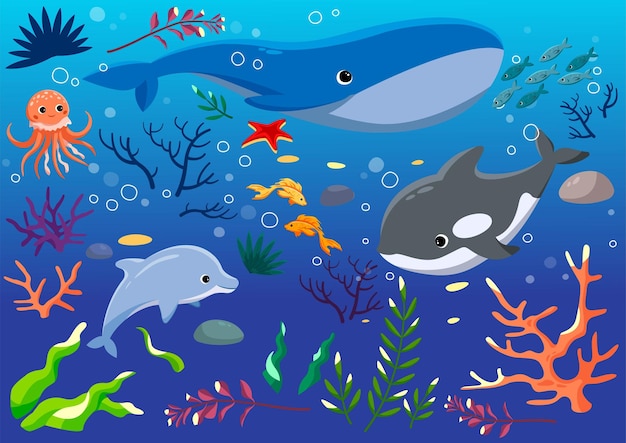 Underwater world concept