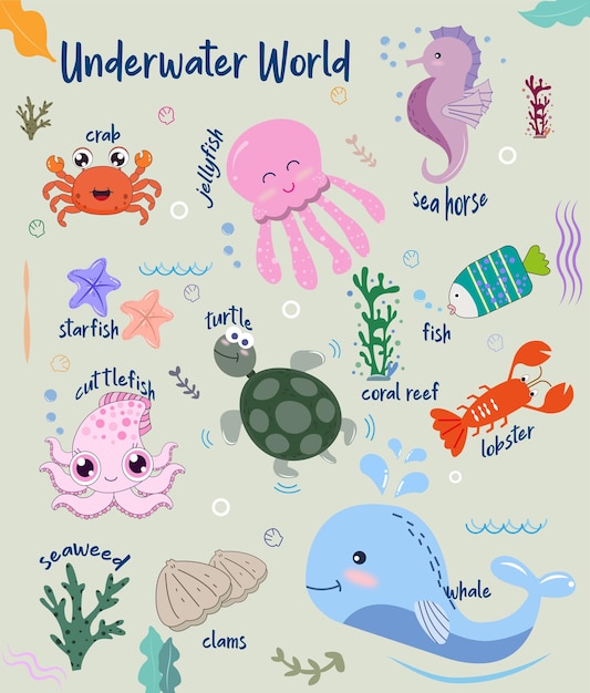 Underwater World Vector Illustration