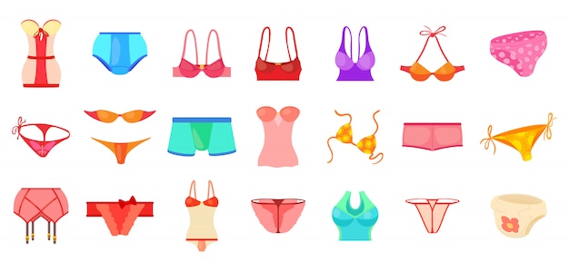 Underwear icon set