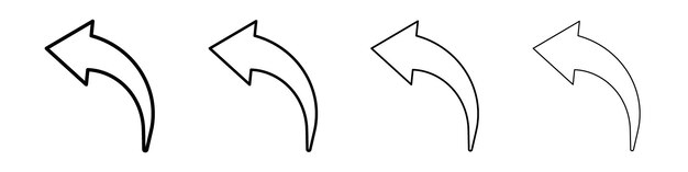 矢印のアイコンを取り消す フラットイラストのアイコン