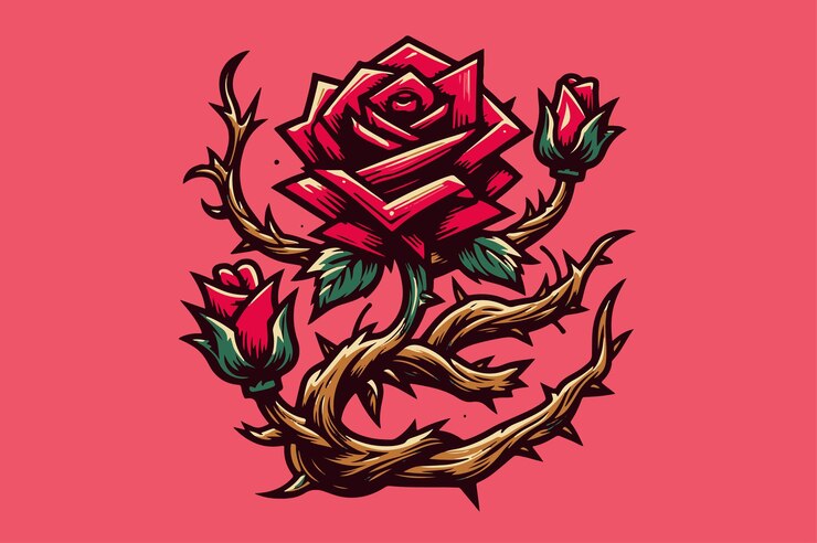 Une rose merge de lpine