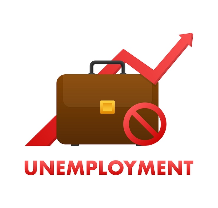Vector unemployment icon unemployed protection vector stock illustration