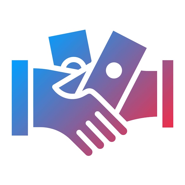 Vector unethical handshake icon vector image can be used for corruption