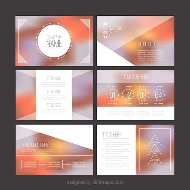 Vector unfocused business presentation