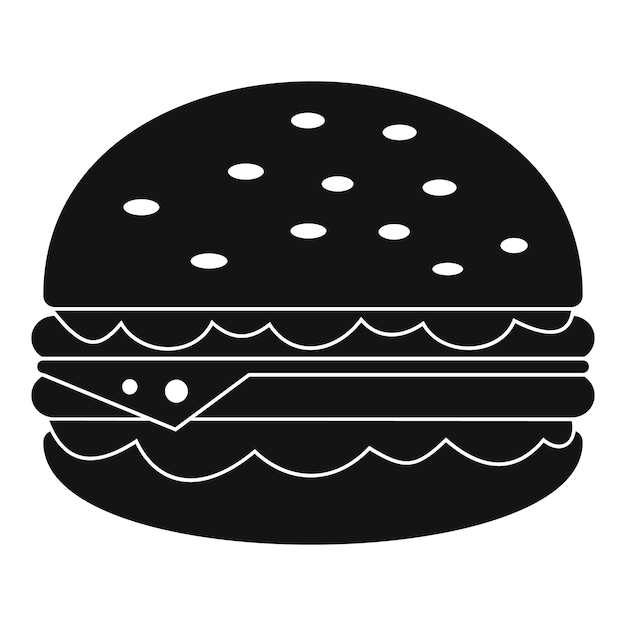 Unhealthy burger icon Simple illustration of unhealthy burger vector icon for web design isolated on white background