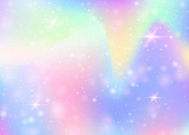 Unicorn background with rainbow mesh