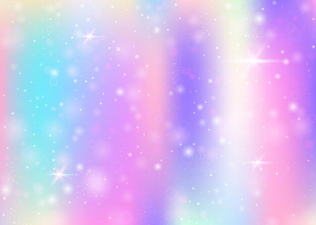 Vector unicorn background with rainbow mesh