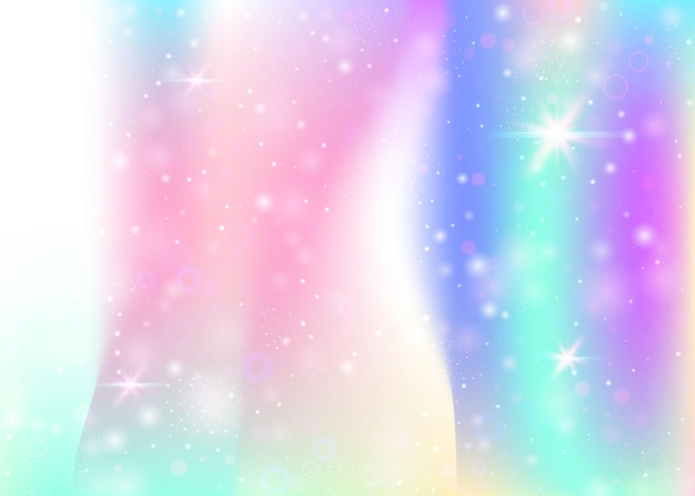 Vector unicorn background with rainbow mesh