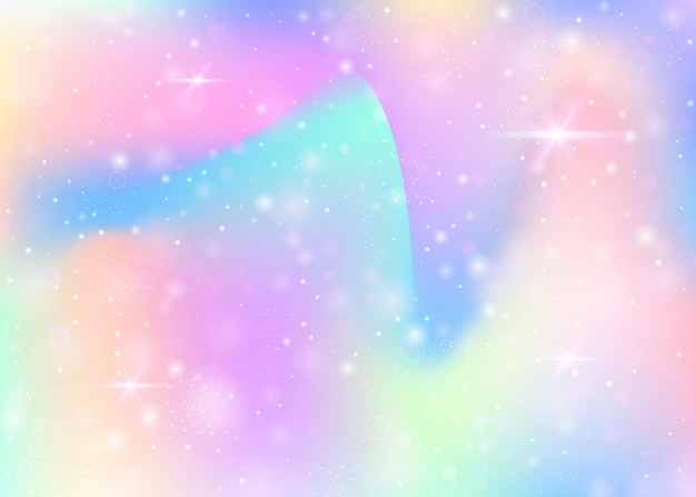 Vector unicorn background with rainbow mesh