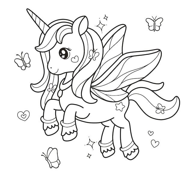 Free UNICORN Coloring Pages for Download (Printable PDF) - VerbNow