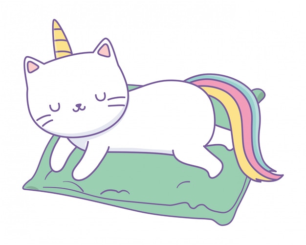 Unicorn cat cartoon