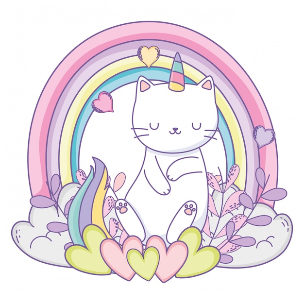 Unicorn cat cartoon