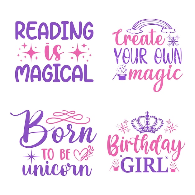 Unicorn colorful svg design