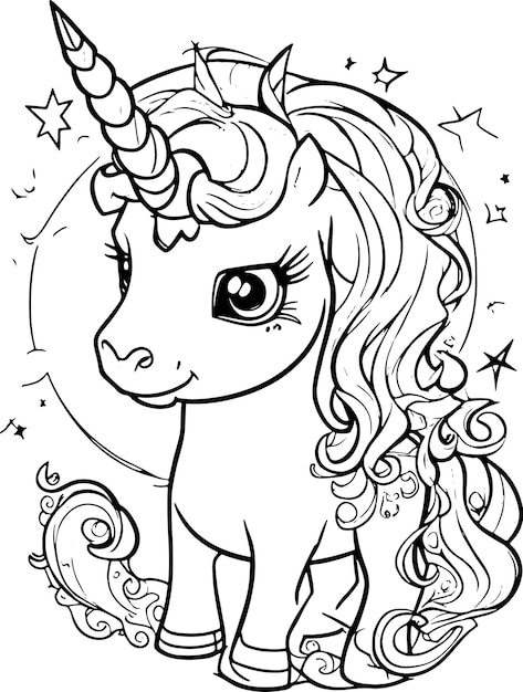 Unicorn Coloring Pages for kids