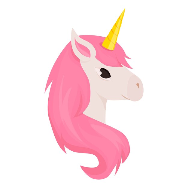 Unicorn cute vector animal character illustration fantasy magic design rainbow horse beautiful fairytale background. Fairy tale sweet cartoon magical unicorn horse with horn.