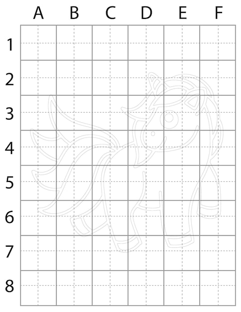 Вектор Страница рисования единорога