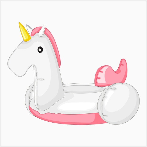 Unicorn floater summer vector illustration