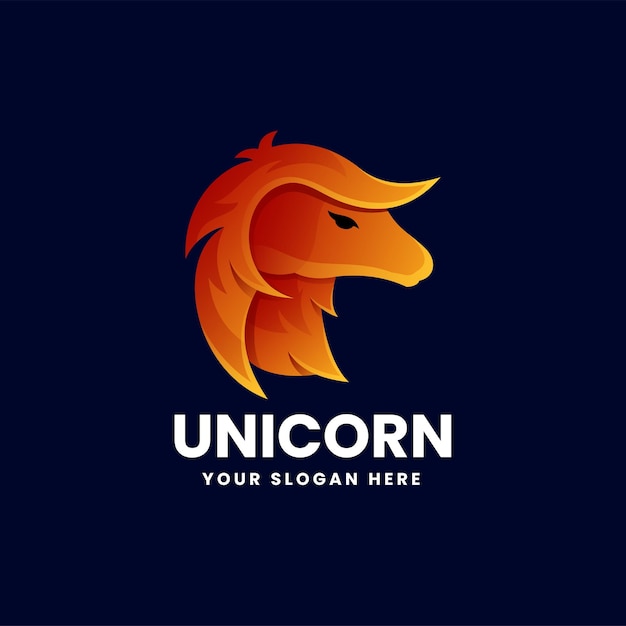 Unicorn Gradient Colorful Logo Design