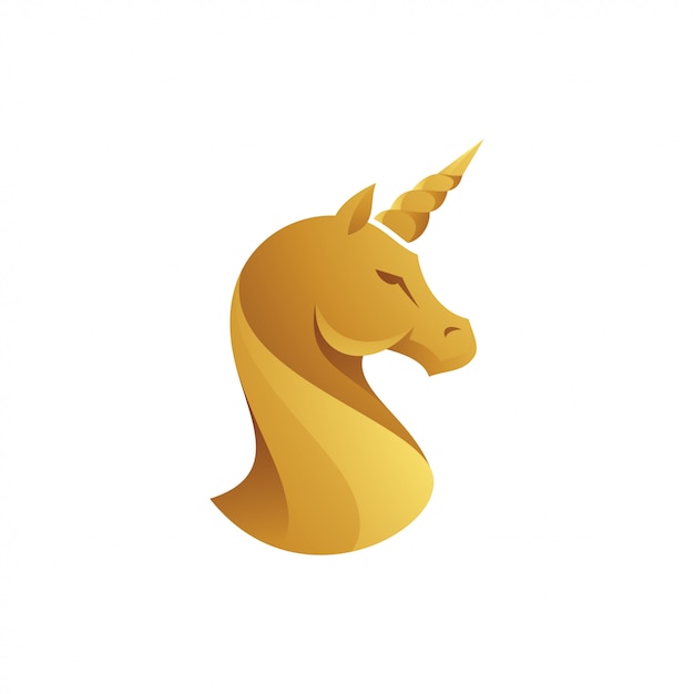 Unicorn horse horn logo