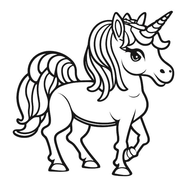 Unicorn illustrations vector bundle