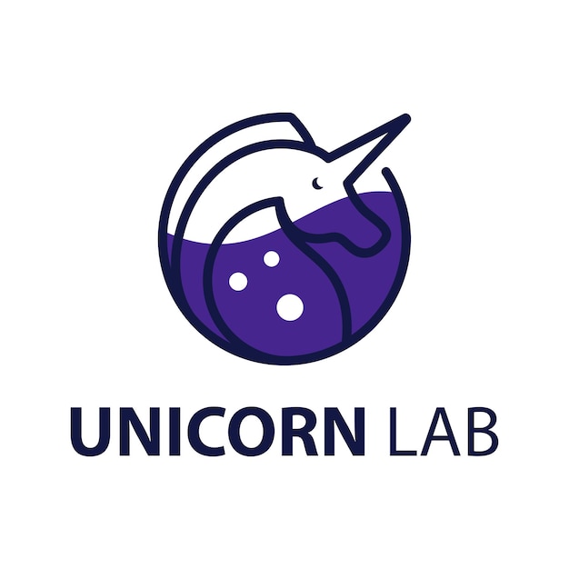 Unicorn labs logo afbeelding vector ontwerp