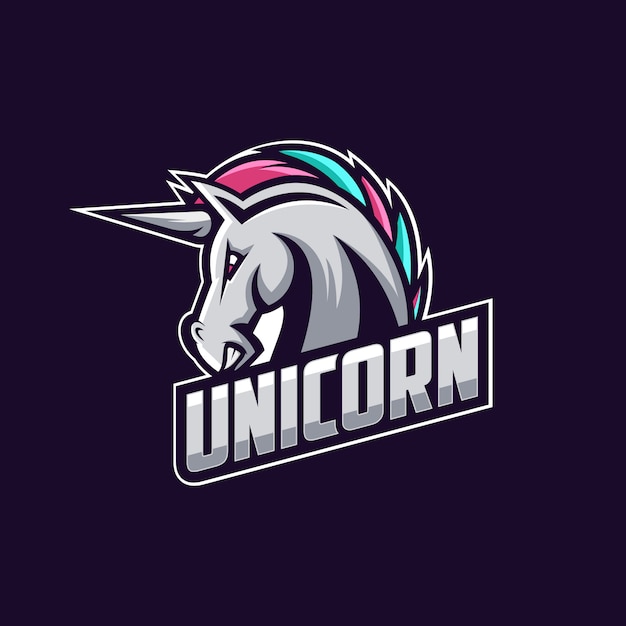 Premium Vector | Unicorn logo design vector