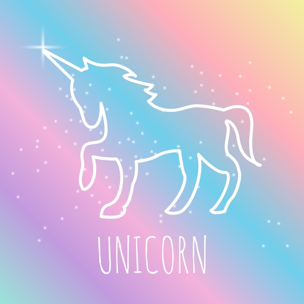 Vector unicorn logo design