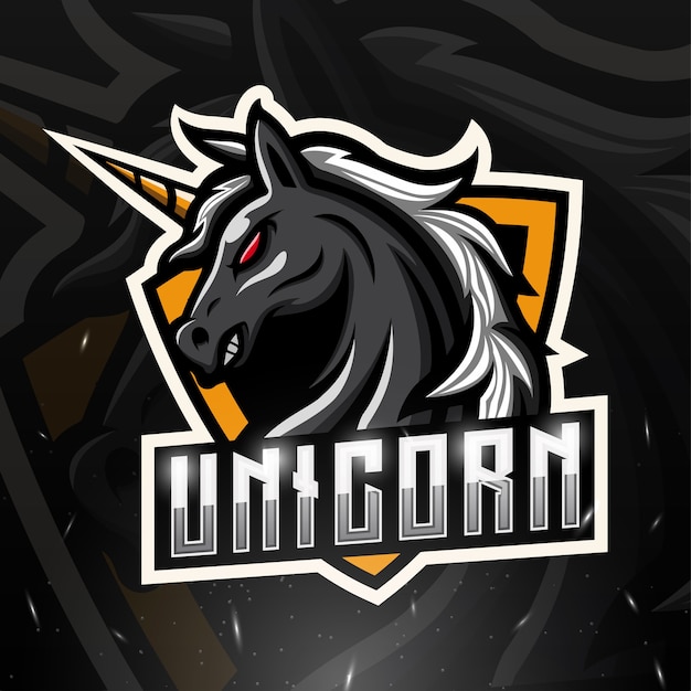 Vector unicorn mascot esport illustration