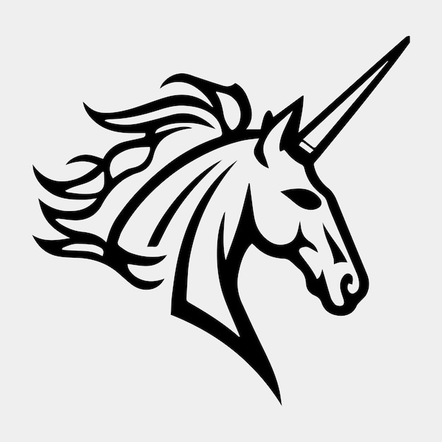 Unicorn Mascot Logo Design Template Inspiration Vector Illustration